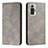 Custodia Portafoglio In Pelle Cover con Supporto H03X per Xiaomi Redmi Note 10 Pro 4G Grigio