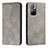 Custodia Portafoglio In Pelle Cover con Supporto H03X per Xiaomi Redmi Note 11 5G Grigio