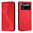 Custodia Portafoglio In Pelle Cover con Supporto H03X per Xiaomi Redmi Note 11E Pro 5G Rosso