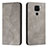 Custodia Portafoglio In Pelle Cover con Supporto H03X per Xiaomi Redmi Note 9 Grigio