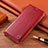 Custodia Portafoglio In Pelle Cover con Supporto H04P per Asus Zenfone 7 ZS670KS Rosso