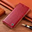 Custodia Portafoglio In Pelle Cover con Supporto H04P per Huawei Honor Magic3 Pro+ Plus 5G Rosso