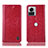 Custodia Portafoglio In Pelle Cover con Supporto H04P per Motorola Moto Edge 30 Ultra 5G Rosso