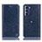 Custodia Portafoglio In Pelle Cover con Supporto H04P per Motorola Moto Edge S30 5G Blu