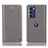 Custodia Portafoglio In Pelle Cover con Supporto H04P per Motorola Moto Edge S30 5G Grigio