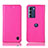 Custodia Portafoglio In Pelle Cover con Supporto H04P per Motorola Moto Edge S30 5G Rosa Caldo