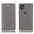 Custodia Portafoglio In Pelle Cover con Supporto H04P per Motorola Moto G50 5G Grigio