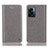 Custodia Portafoglio In Pelle Cover con Supporto H04P per Oppo A77 5G Grigio