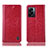Custodia Portafoglio In Pelle Cover con Supporto H04P per Oppo A77 5G Rosso