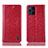 Custodia Portafoglio In Pelle Cover con Supporto H04P per Oppo Find X3 5G Rosso