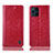 Custodia Portafoglio In Pelle Cover con Supporto H04P per Oppo Find X3 Pro 5G Rosso