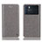 Custodia Portafoglio In Pelle Cover con Supporto H04P per Oppo K9 Pro 5G Grigio