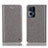 Custodia Portafoglio In Pelle Cover con Supporto H04P per Oppo Reno7 Pro 5G Grigio