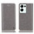 Custodia Portafoglio In Pelle Cover con Supporto H04P per Oppo Reno8 Pro 5G Grigio