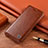 Custodia Portafoglio In Pelle Cover con Supporto H04P per Sony Xperia Ace II SO-41B Marrone