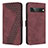 Custodia Portafoglio In Pelle Cover con Supporto H04X per Google Pixel 7 Pro 5G Rosso