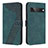 Custodia Portafoglio In Pelle Cover con Supporto H04X per Google Pixel 7 Pro 5G Verde