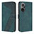 Custodia Portafoglio In Pelle Cover con Supporto H04X per Huawei Honor 50 5G Verde