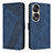 Custodia Portafoglio In Pelle Cover con Supporto H04X per Huawei Honor 70 Pro 5G Blu