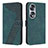 Custodia Portafoglio In Pelle Cover con Supporto H04X per Huawei Honor X7b Verde