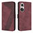 Custodia Portafoglio In Pelle Cover con Supporto H04X per Huawei P50 Pro Rosso