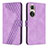 Custodia Portafoglio In Pelle Cover con Supporto H04X per Huawei P50 Viola