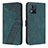 Custodia Portafoglio In Pelle Cover con Supporto H04X per Motorola Moto E13 Verde