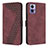 Custodia Portafoglio In Pelle Cover con Supporto H04X per Motorola Moto Edge 30 Lite 5G Rosso