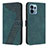 Custodia Portafoglio In Pelle Cover con Supporto H04X per Motorola Moto Edge Plus (2023) 5G Verde