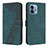 Custodia Portafoglio In Pelle Cover con Supporto H04X per Motorola Moto G 5G (2023) Verde