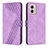 Custodia Portafoglio In Pelle Cover con Supporto H04X per Motorola Moto G53 5G Viola