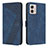 Custodia Portafoglio In Pelle Cover con Supporto H04X per Motorola Moto G53j 5G Blu