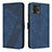 Custodia Portafoglio In Pelle Cover con Supporto H04X per Motorola Moto G72 Blu