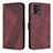 Custodia Portafoglio In Pelle Cover con Supporto H04X per Motorola Moto G72 Rosso