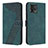 Custodia Portafoglio In Pelle Cover con Supporto H04X per Motorola Moto G72 Verde