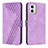 Custodia Portafoglio In Pelle Cover con Supporto H04X per Motorola Moto G73 5G Viola