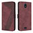 Custodia Portafoglio In Pelle Cover con Supporto H04X per Nokia C100 Rosso