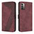 Custodia Portafoglio In Pelle Cover con Supporto H04X per Nokia G11 Rosso