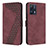 Custodia Portafoglio In Pelle Cover con Supporto H04X per Realme 9 4G Rosso