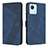 Custodia Portafoglio In Pelle Cover con Supporto H04X per Realme C30s Blu