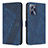 Custodia Portafoglio In Pelle Cover con Supporto H04X per Realme C35 Blu