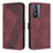 Custodia Portafoglio In Pelle Cover con Supporto H04X per Vivo Y76s 5G Rosso Rosa