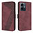 Custodia Portafoglio In Pelle Cover con Supporto H04X per Vivo Y77e 5G Rosso Rosa