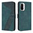 Custodia Portafoglio In Pelle Cover con Supporto H04X per Xiaomi Mi 11i 5G Verde