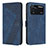 Custodia Portafoglio In Pelle Cover con Supporto H04X per Xiaomi Poco M4 Pro 4G Blu