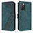 Custodia Portafoglio In Pelle Cover con Supporto H04X per Xiaomi Redmi 10 (2022) Verde