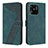 Custodia Portafoglio In Pelle Cover con Supporto H04X per Xiaomi Redmi 10 Power Verde