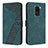 Custodia Portafoglio In Pelle Cover con Supporto H04X per Xiaomi Redmi 10X 4G Verde