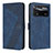 Custodia Portafoglio In Pelle Cover con Supporto H04X per Xiaomi Redmi Note 11E Pro 5G Blu