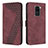 Custodia Portafoglio In Pelle Cover con Supporto H04X per Xiaomi Redmi Note 9 Rosso Rosa